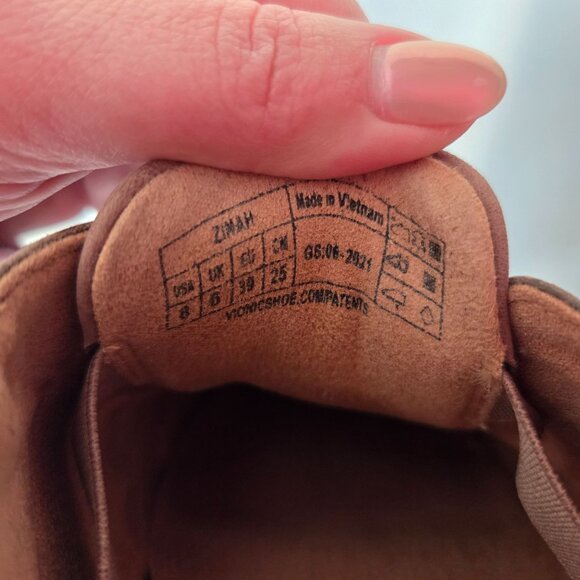 Vionic Womens Size 8 Zinah Blush Tan Slip-On Sneakers Leather Suede Upper Casual - Picture 10 of 10